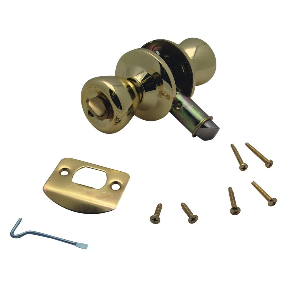 AP Products® 013-202 - Polished Brass Standard Key Knob Lock With Deadbolt 3 AP Products® 013-202 - Polished Brass Standard Key Knob Lock With Deadbolt