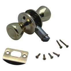 AP Products® 013-203 - Polished Brass Push Button Knob Lock