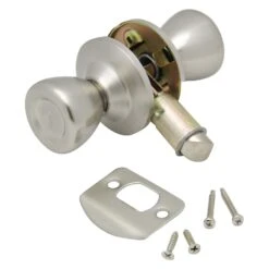 AP Products® 013-203-SS - Stainless Steel Silver Push Button Knob Lock