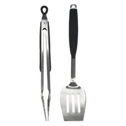 Mr. Bar-B-Q® - Stainless Steel 2-Piece BBQ Tool Set With Comfortable Non-Slip Rubberized Handles