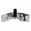 JR Products® - 4"L Flat T-Style Silver Stainless Steel Door Holder