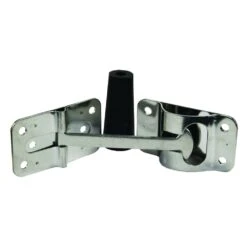 JR Products® - 4"L Flat T-Style Silver Stainless Steel Door Holder