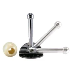 JR Products® - 3.5"L 180° Pivoting Silver Steel Door Holder