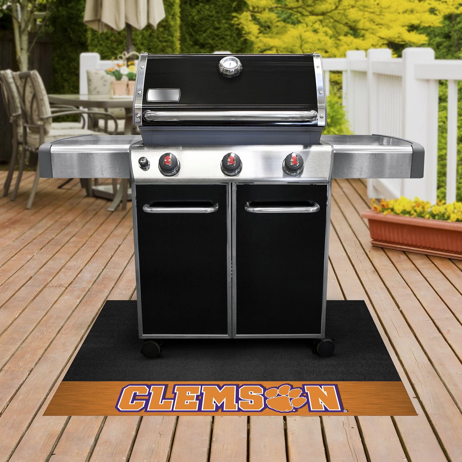 FanMats® 12104 - NCAA Clemson University 26" X 42" Grill Mat With "Clemson" Wordmark 4 FanMats® 12104 - NCAA Clemson University 26" X 42" Grill Mat With "Clemson" Wordmark - Image 2