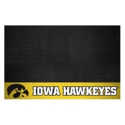 FanMats® 12120 - NCAA University Of Iowa 26" X 42" Grill Mat With "Hawkeye" Logo & "Iowa Hawkeyes" Wordmark