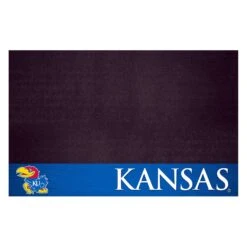 FanMats® 12121 - NCAA University Of Kansas 26" X 42" Grill Mat With "KU Bird" Logo & "Kansas" Wordmark