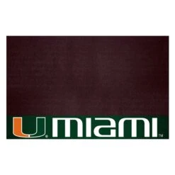 FanMats® 12125 - NCAA University Of Miami 26" X 42" Grill Mat With "U" Logo & "U Miami" Wordmark