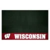 FanMats® 12134 - NCAA University Of Wisconsin 26" X 42" Grill Mat With "W" Logo & "Wisconsin" Wordmark
