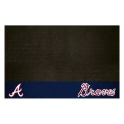 FanMats® 12145 - MLB "Atlanta Braves" 26" X 42" Grill Mat With "Script A" Logo & "Braves" Wordmark