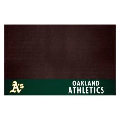 FanMats® 12163 - MLB "Oakland Athletics" 26" X 42" Grill Mat With "Circular Oakl& Athletics With A" Logo & Wordmark