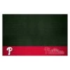 FanMats® 12164 - MLB "Philadelphia Phillies" 26" X 42" Grill Mat With "Baseball Diamond, Bell & Script Phillies" Logo & Wordmark