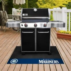 FanMats® 12168 - MLB "Seattle Mariners" 26" X 42" Grill Mat With "Circular Seattle Mariners Compass" Logo & "Seattle" Wordmark -Summit Trails 12168 2