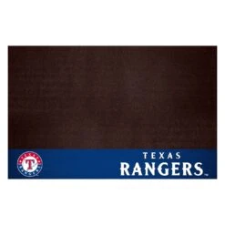FanMats® 12171 - MLB "Texas Rangers" 26" X 42" Grill Mat With "Circular Teaxas Rangers, Baseball & T" Logo & Wordmark