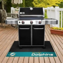 FanMats® 12190 - NFL "Miami Dolphins" 26" X 42" Grill Mat With "Dolphin" Logo & "Miami Dolphins" Wordmark