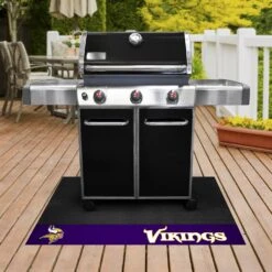 FanMats® 12191 - NFL "Minnesota Vikings" 26" X 42" Grill Mat With "Viking" Logo & "Vikings" Wordmark