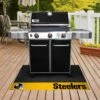 FanMats® 12198 - NFL "Pittsburgh Steelers" 26" X 42" Grill Mat With "Steelers" Logo & "Steelers" Wordmark -Summit Trails 12198 2