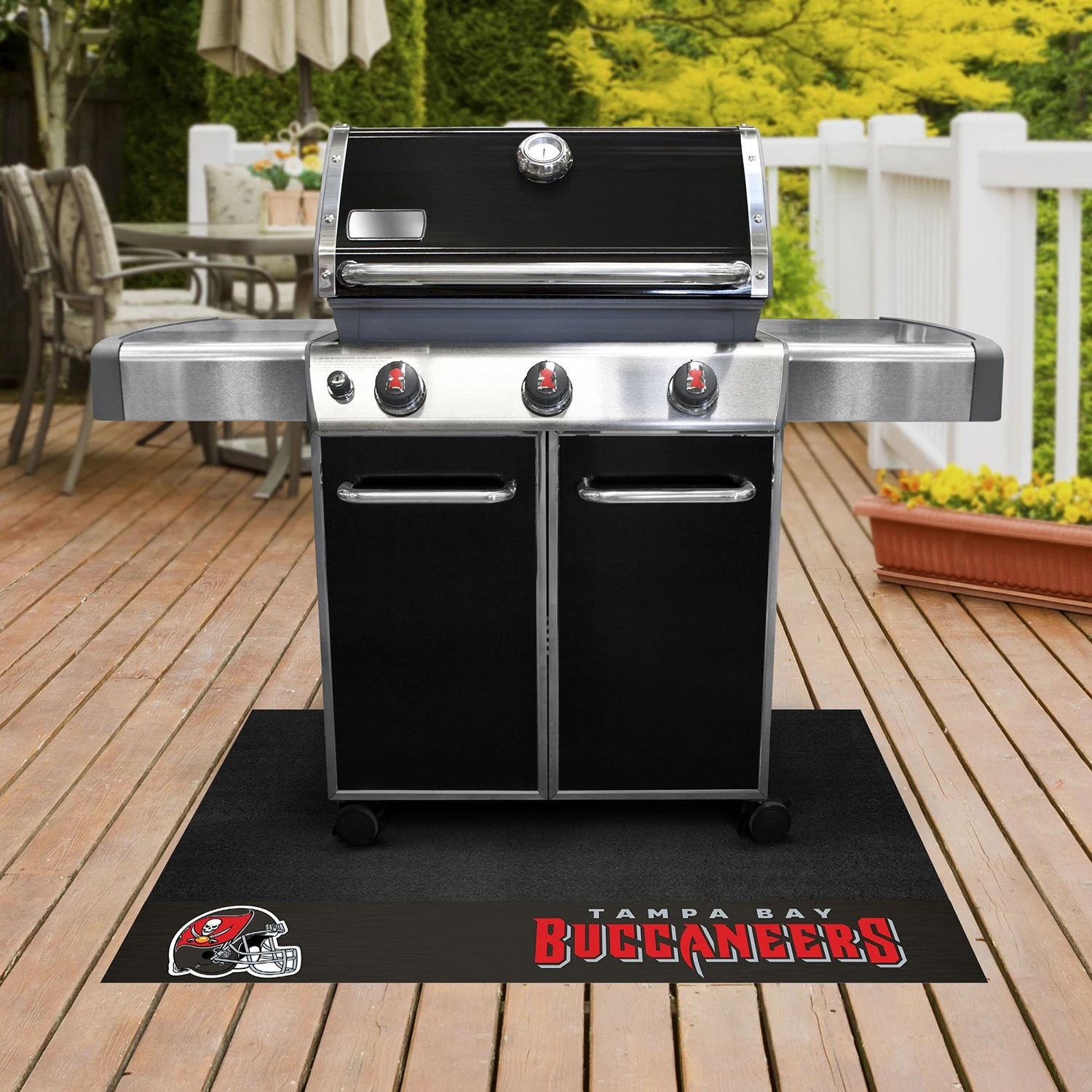 FanMats® 12203 - NFL "Tampa Bay Buccaneers" 26" X 42" Grill Mat With "Pirate Flag" Logo & Wordmark 3 FanMats® 12203 - NFL "Tampa Bay Buccaneers" 26" X 42" Grill Mat With "Pirate Flag" Logo & Wordmark