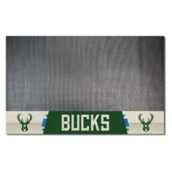 FanMats® 14211 - NBA "Milwaukee Bucks" 26" X 42" Grill Mat With "Buck" Logo & "Milwaukee Bucks" Wordmark