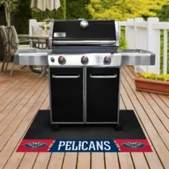FanMats® 14213 - NBA "New Orleans Pelicans" 26" X 42" Grill Mat With "Pelican With Wordmark" Logo & "New Orleans" Wordmark -Summit Trails 14213 2