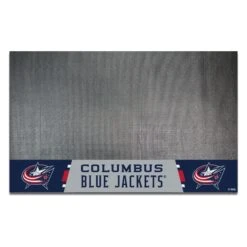 FanMats® 14232 - NHL "Columbus Blue Jackets" 26" X 42" Grill Mat With "Star Flag" Logo & Wordmark