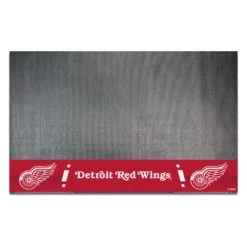 FanMats® 14234 - NHL "Detroit Red Wings" 26" X 42" Grill Mat With "Winged Wheel" Primary Logo & Wordmark