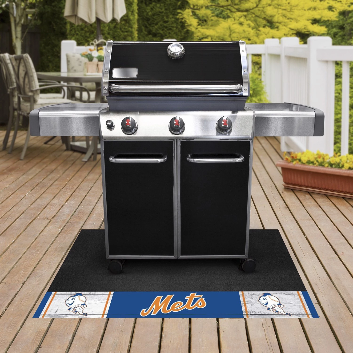 FanMats® 1757 - MLB "2014 New York Mets" 26" X 42" Retro Grill Mat 4 FanMats® 1757 - MLB "2014 New York Mets" 26" X 42" Retro Grill Mat - Image 2