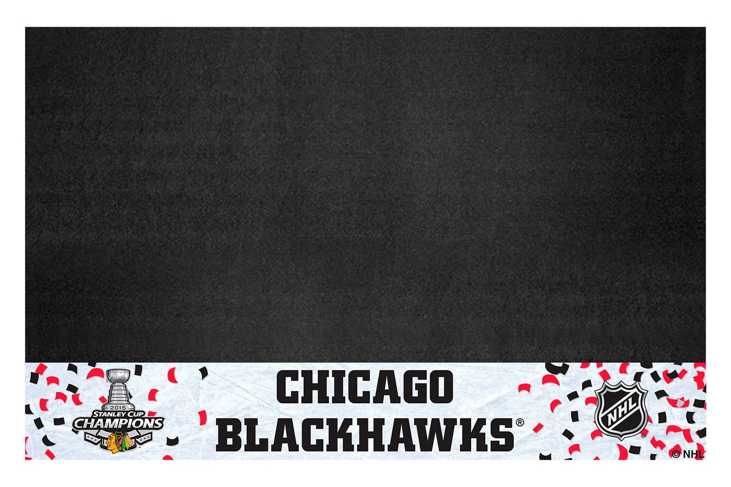 FanMats® 18259 - NHL "Chicago Blackhawks" 26" X 42" Grill Mat With "2015 Stanley Cup Champions" Logo 4 FanMats® 18259 - NHL "Chicago Blackhawks" 26" X 42" Grill Mat With "2015 Stanley Cup Champions" Logo - Image 2