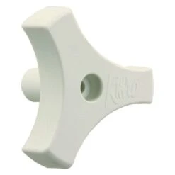 JR Products® 20185 - 13/16" Plastic White Tri-Lug Shaft Knob For Hinged Windows