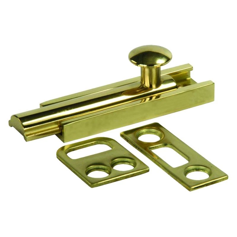 JR Products® - Gold Brass Drive-In Surface Bolt Latch 3 JR Products® - Gold Brass Drive-In Surface Bolt Latch