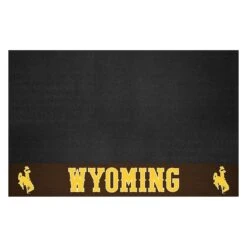 FanMats® 21637 - NCAA University Of Wyoming 26" X 42" Grill Mat With "Bucking Cowboy" Logo & "Wyoming" Wordmark
