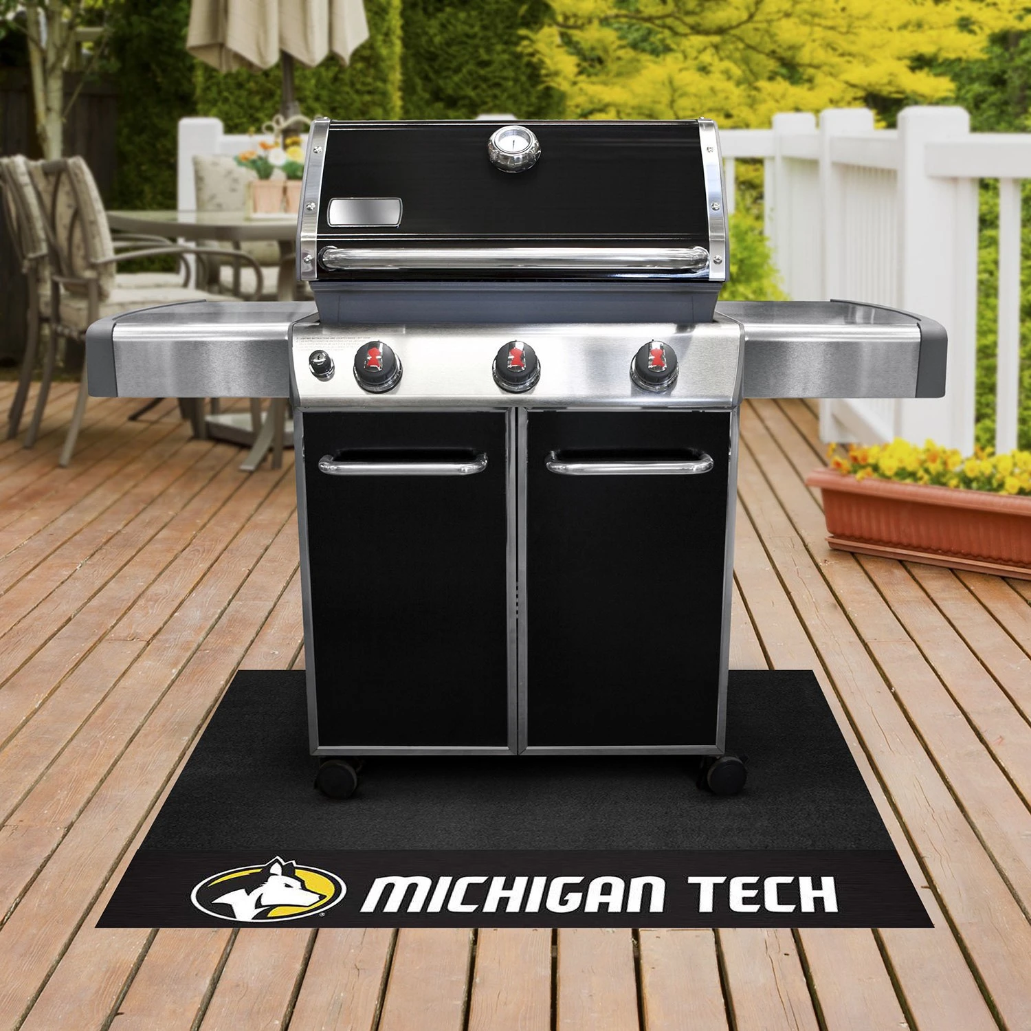 FanMats® 22089 - NCAA Michigan Tech University 26" X 42" Grill Mat With "Husky" Logo & Wordmark 4 FanMats® 22089 - NCAA Michigan Tech University 26" X 42" Grill Mat With "Husky" Logo & Wordmark - Image 2