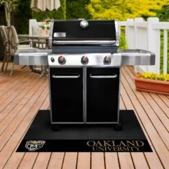FanMats® 22109 - NCAA Oakland University 26" X 42" Grill Mat With "Grizzly Bear" Logo & Wordmark