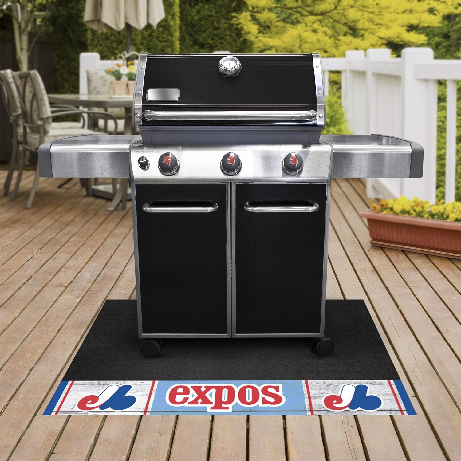 FanMats® 2213 - MLB "1990 Montreal Expos" 26" X 42" Retro Grill Mat 4 FanMats® 2213 - MLB "1990 Montreal Expos" 26" X 42" Retro Grill Mat - Image 2