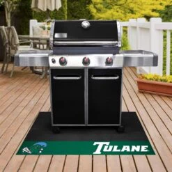 FanMats® 23086 - NCAA Tulane University 26" X 42" Grill Mat With "Angry Wave" Primary Logo