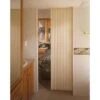 Irvine® - 24"W X 75"H Ivory Pleated Folding Door -Summit Trails 2475fdivbh