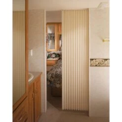 Irvine® - 24"W X 75"H Ivory Pleated Folding Door