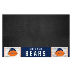 FanMats® 32564 - NFL "Chicago Bear" 26" X 42" Grill Mat With "Bear On Ball" Logo