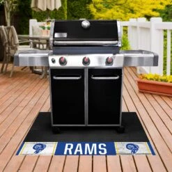 FanMats® 32619 - NFL "Los Angeles Rams" 26" X 42" Grill Mat With "Charing Ram" Logo -Summit Trails 32619 5