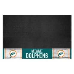 FanMats® 32624 - NFL "Miami Dolphins" 26" X 42" Grill Mat With " Original Dolphin" Logo