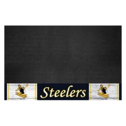FanMats® 32659 - NFL "Pittsburgh Steelers" 26" X 42" Grill Mat With "Kicking Steeler" Logo