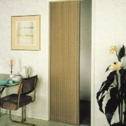 Irvine® 3675FB - 36"W X 75"H Beige Pleated Folding Door
