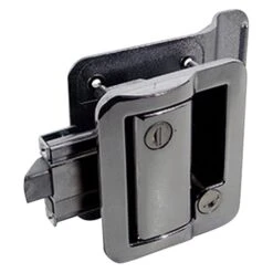 Fastec® 43610-00 - Metal Chrome Standard Key Entry Door Lock With Flush Slam Latch