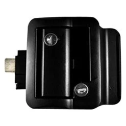 Wesco® 43610-06-SP - Fastec Metal Black Standard Key Entry Door Lock With Flush Slam Latch