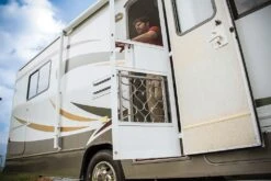 Camco® 43991 - Deluxe™ Silver Screen Door Grille -Summit Trails 43991 3