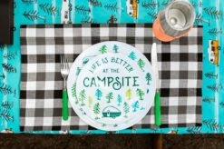 Camco® - RV And Tree Sketch Design Tablecloth With Bench Covers 31 Camco® - RV And Tree Sketch Design Tablecloth With Bench Covers -Summit Trails 53380 10