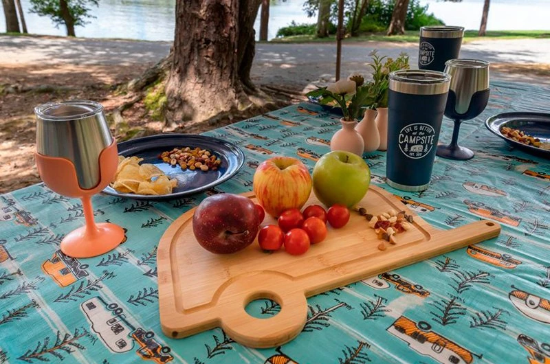 Camco® - RV And Tree Sketch Design Tablecloth With Bench Covers 19 Camco® - RV And Tree Sketch Design Tablecloth With Bench Covers - Image 17