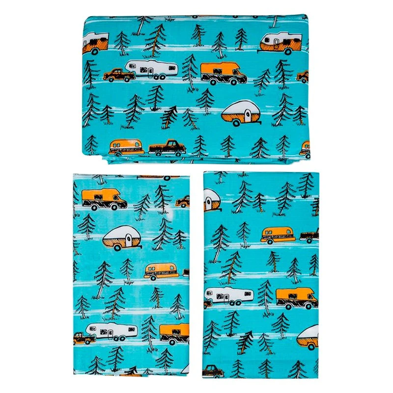 Camco® - RV And Tree Sketch Design Tablecloth With Bench Covers 3 Camco® - RV And Tree Sketch Design Tablecloth With Bench Covers