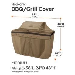 Classic Accessories® - Hickory™ Sand Medium BBQ Grill Cover (60"L X 22.5"W X 49"H) -Summit Trails 55 041 032401 00 7