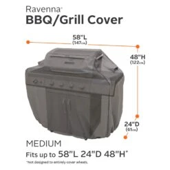 Classic Accessories® - Ravenna™ Dark Taupe Medium BBQ Grill Cover (64"L X 24"W X 48"H) -Summit Trails 55 140 035101 ec 10