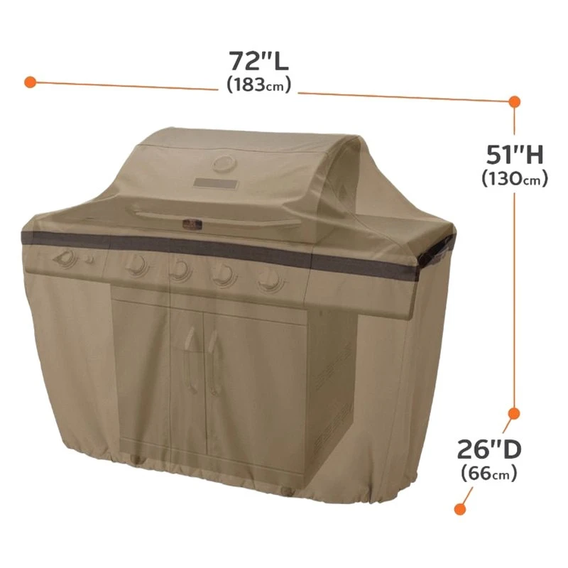 Classic Accessories® - Hickory™ Sand XX-Large BBQ Grill Cover (72"L X 26"W X 51"H) 4 Classic Accessories® - Hickory™ Sand XX-Large BBQ Grill Cover (72"L X 26"W X 51"H) - Image 2
